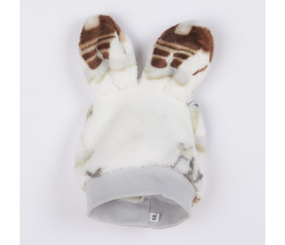 Kojenecká Wellsoft čepička s oušky New Baby Eskimo, Bílá 80/86
