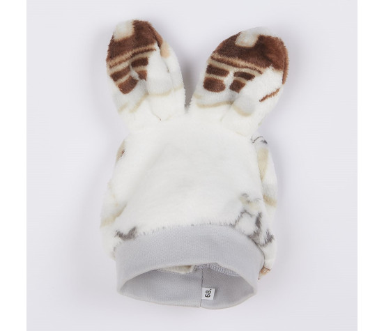 Kojenecká Wellsoft čepička s oušky New Baby Eskimo, Bílá 80/86