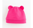 Kojenecká bavlněná čepička New Baby Kids tmavě růžová, Růžová 56 (0-3m)