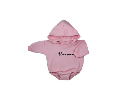 Kojenecké teplákové body baggy s kapucí Koala Dreamer růžová, Růžová 68 (4-6m)