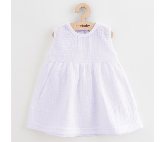Kojenecké mušelínové šaty New Baby Elizabeth, Bílá 62 (3-6m)