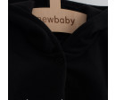 Kojenecká tepláková mikina s kapucí New Baby Be Happy, Černá 68 (4-6m)