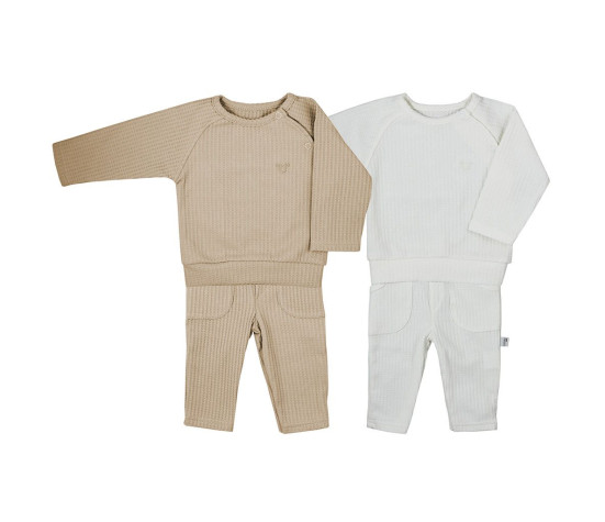 Kojenecké tričko s dlohým rukávem a tepláčky Koala Bello beige, Béžová 68 (4-6m)