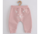 Kojenecké tepláčky a mikinka New Baby Animals Cat starorůžová, Růžová 68 (4-6m)
