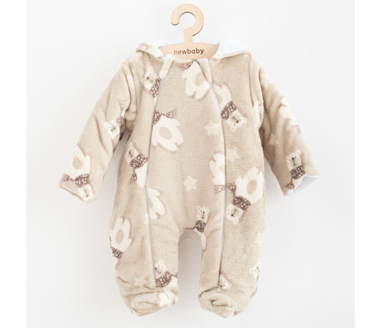 Kojenecký Wellsoft zimní overal New Baby Polar Bear, Hnědá 80 (9-12m)
