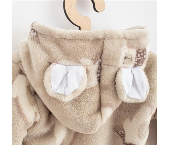 Kojenecká Wellsoft zimní mikinka s kapucí New Baby Polar Bear, Hnědá 62 (3-6m)