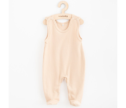 Kojenecké bavlněné dupačky New Baby Practical béžová, Béžová 80 (9-12m)