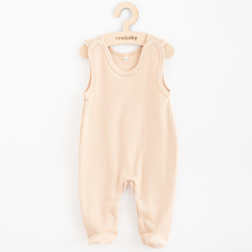 Kojenecké bavlněné dupačky New Baby Practical béžová, Béžová 80 (9-12m)