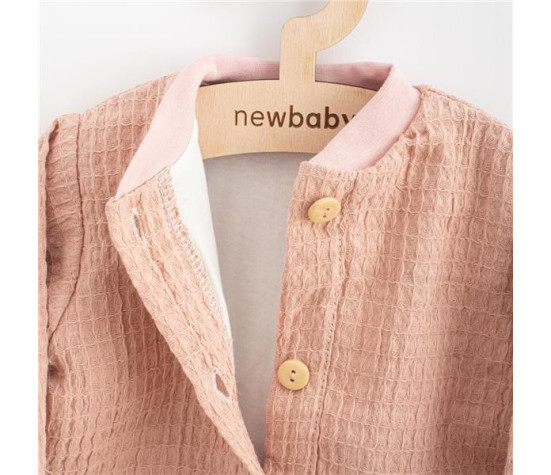 Kojenecký mušelínový kabátek New Baby Comfort clothes růžová, Růžová 86 (12-18m)
