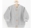 Kojenecký mušelínový kabátek New Baby Comfort clothes šedá, Šedá 80 (9-12m)