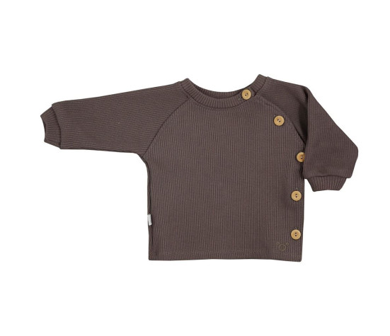 Kojenecké tričko s dlouhým rukávem Koala Pure brown, Hnědá 62 (3-6m)