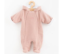 Kojenecká kombinéza s kapucí New Baby Frosty pink, Růžová 62 (3-6m)