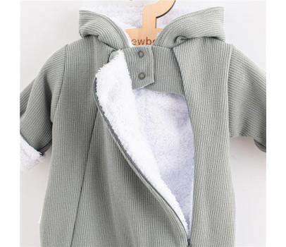 Kojenecká kombinéza s kapucí New Baby Frosty grey, Šedá 68 (4-6m)
