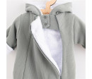 Kojenecká kombinéza s kapucí New Baby Frosty grey, Šedá 68 (4-6m)