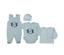 4-dílná kojenecká souprava Koala Rabbit blue, Modrá 50