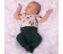 Kojenecké bavlněné body s krátkým rukávem Nicol Bambi, Béžová 80 (9-12m)