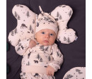 Kojenecké body s dlouhým rukávem Nicol Bambi, Béžová 74 (6-9m)