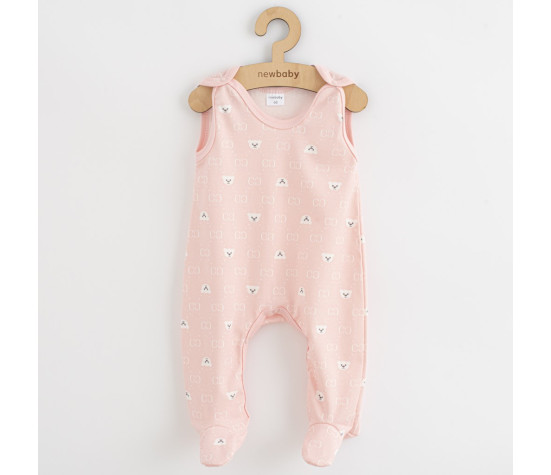 Kojenecké dupačky New Baby Classic II medvídek bílý, Růžová 62 (3-6m)