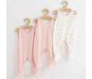 Kojenecké dupačky New Baby Classic II Holka 3ks růžová, Růžová 80 (9-12m)