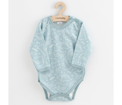 Kojenecké celorozepínací body New Baby Classic II dino mátový, Zelená 56 (0-3m)
