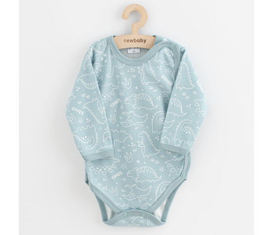 Kojenecké celorozepínací body New Baby Classic II dino mátový, Zelená 62 (3-6m)