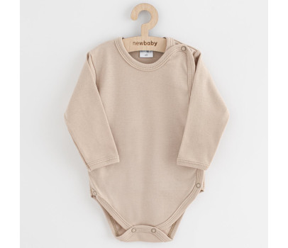 Kojenecké celorozepínací body New Baby Classic II světle béžové, Béžová 68 (4-6m)
