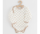 Kojenecké celorozepínací body New Baby Classic II Uni 3ks béžové, Béžová 68 (4-6m)