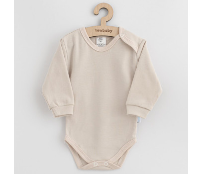 Kojenecké bavlněné body New Baby Casually dressed béžová, Béžová 80 (9-12m)