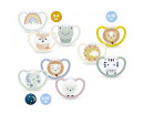 Dudlík Space NUK 6-18m ribs, Bílá 6-18 m
