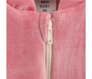 Kojenecká semišková mikina New Baby Suede clothes růžova, Růžová 62 (3-6m)