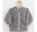 Kojenecká semišková mikina New Baby Suede clothes šedá, Šedá 68 (4-6m)