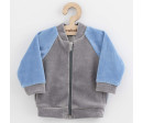 Kojenecká semišková mikina New Baby Suede clothes šedo modrá, Modrá 80 (9-12m)