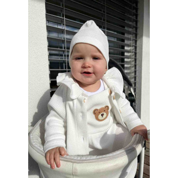 Kojenecká bavlněná čepička New Baby Luxury clothing bílá, Bílá 92/98
