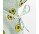 Kojenecké mušelínové body s bočním zavazováním New Baby Avocado, Zelená 62 (3-6m)