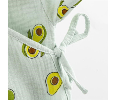 Kojenecké mušelínové body s bočním zavazováním New Baby Avocado, Zelená 86 (12-18m)