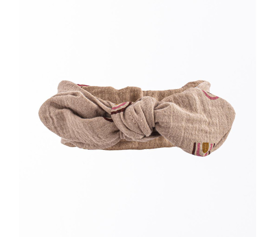 Kojenecká mušelínová čelenka New Baby Rainbow, Hnědá 62 (3-6m)