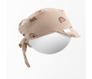 Dětský letní mušelínový šátek s kšiltem New Baby Rainbow, Hnědá 68 (4-6m)