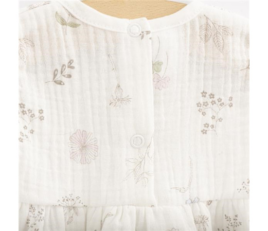 Kojenecké mušelínové šaty New Baby Zoe, Bílá 62 (3-6m)
