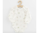 Kojenecké bavlněné body s dlouhým rukávem New Baby Zoe, Bílá 62 (3-6m)