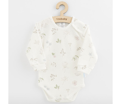 Kojenecké bavlněné body s dlouhým rukávem New Baby Zoe, Bílá 86 (12-18m)