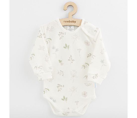 Kojenecké bavlněné body s dlouhým rukávem New Baby Zoe, Bílá 86 (12-18m)