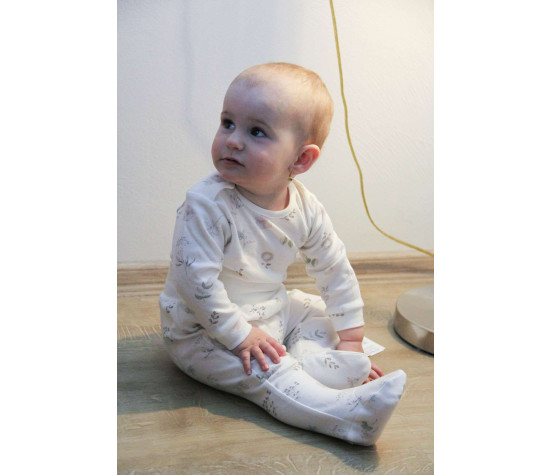 Kojenecké bavlněné polodupačky New Baby Zoe, Bílá 68 (4-6m)