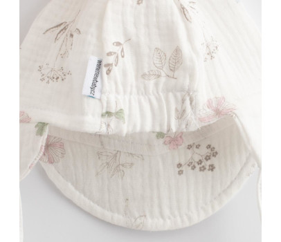 Dětská letní mušelínová čepička s kšiltem New Baby Zoe, Bílá 80/86