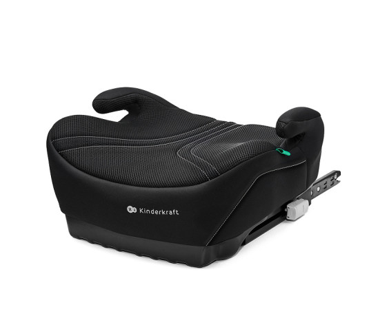 Dětský podsedák ISOFIX i-Size 125–150 cm – lehký, AIR FLOW, černý