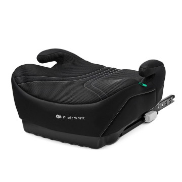 Dětský podsedák ISOFIX i-Size 125–150 cm – lehký, AIR FLOW, černý
