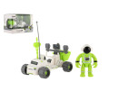 Auto vesmírné s astronautem plast 12x8cm na setrvačník v krabici 16x11cm