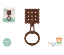 Chrastíček keksík babyted chrastítko silikon 13x5cm na kartě 0m+