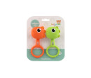 Chrastíček dino 2ks babyted chrastítko silikon 13x5cm na kartě 0m+