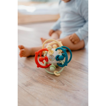 Koulíček babyted chrastítko silikon/plast 13x9cm v krabičce 6m+