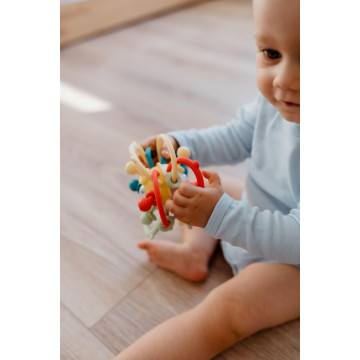 Koulíček babyted chrastítko silikon/plast 13x9cm v krabičce 6m+